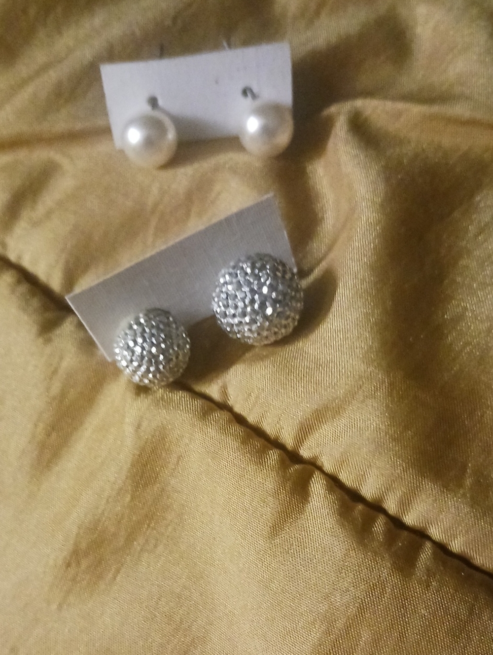 Silver Crystal Pavé Ball Earrings - Elegant Silver Studs